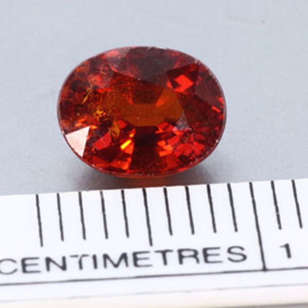 Orange sapphire gemstone