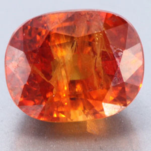 Orange sapphire gemstone