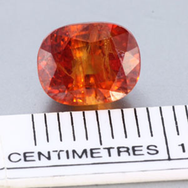 Orange sapphire gemstone