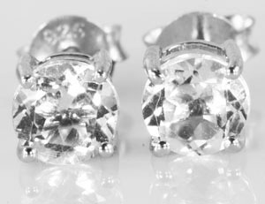 white quartz earring