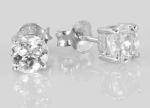 white quartz earring