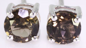 Smoky quartz earring