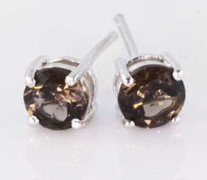 Smoky quartz earring