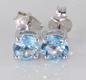 blue topaz earring sterling sterr